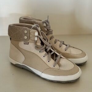 Keds Beige High-Top Sneakers, Size 8.5